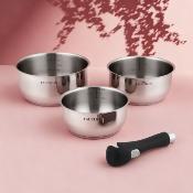 3 casseroles 16/18/20 cm amovible inox 18/8 induction
